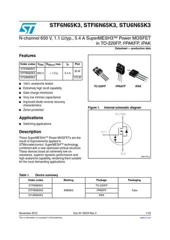  Datasheet Preview Page 1
