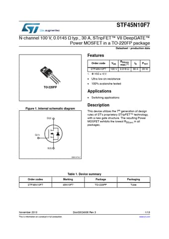  Datasheet Preview Page 1