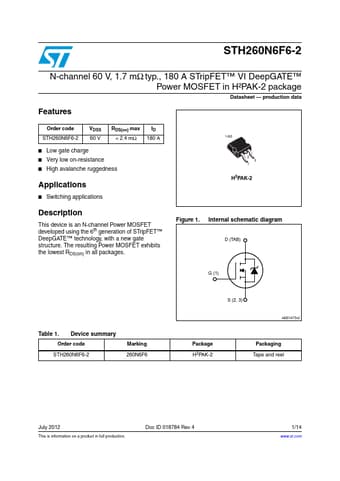  Datasheet Preview Page 1