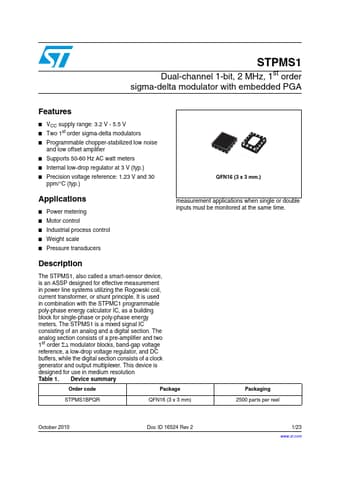  Datasheet Preview Page 1
