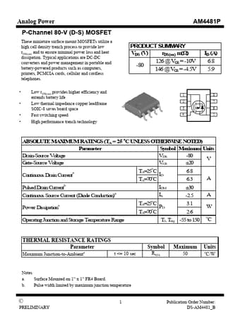  Datasheet Preview Page 1