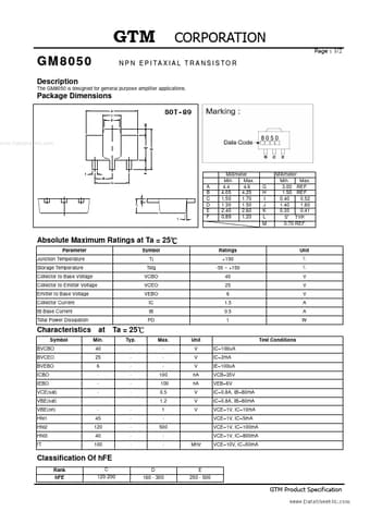  Datasheet Preview Page 1