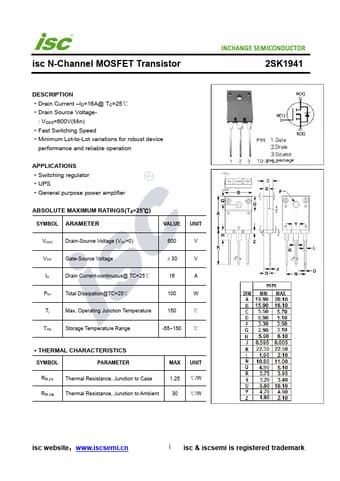  Datasheet Preview Page 1