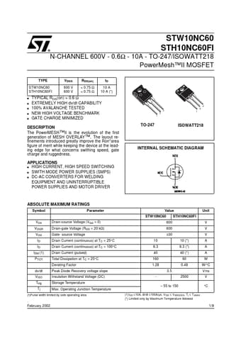  Datasheet Preview Page 1