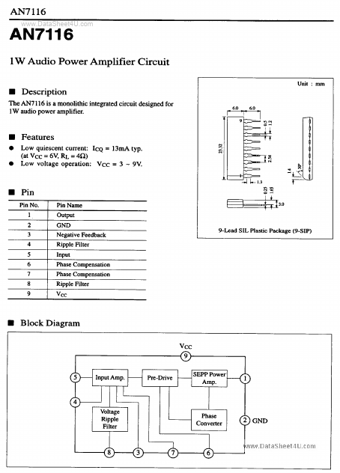  Datasheet Preview Page 1