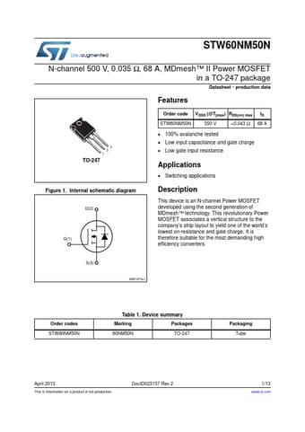  Datasheet Preview Page 1