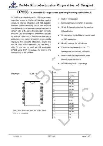  Datasheet Preview Page 1