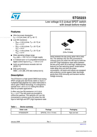  Datasheet Preview Page 1