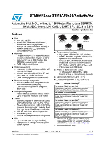  Datasheet Preview Page 1