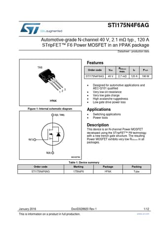  Datasheet Preview Page 1