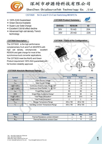  Datasheet Preview Page 1