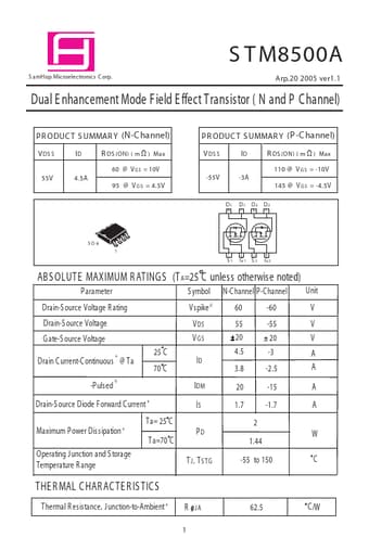  Datasheet Preview Page 1