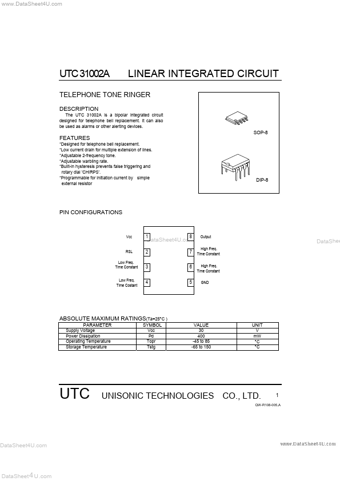 Datasheet Preview Page 1