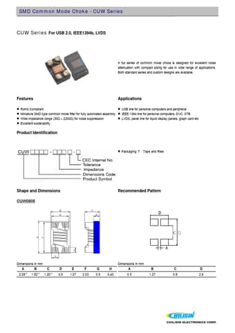  Datasheet Preview Page 1