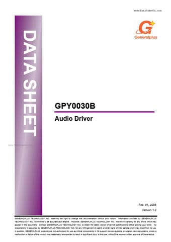  Datasheet Preview Page 1