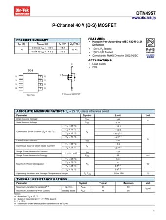  Datasheet Preview Page 1