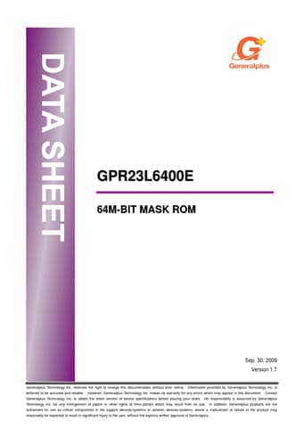  Datasheet Preview Page 1