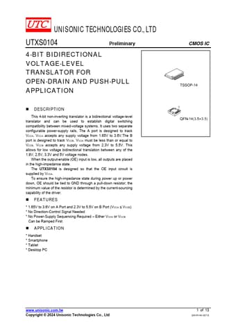  Datasheet Preview Page 1