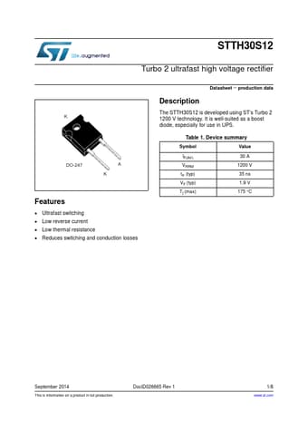  Datasheet Preview Page 1