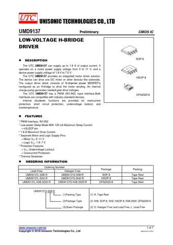  Datasheet Preview Page 1