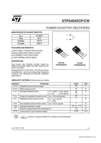  Datasheet Preview Page 1