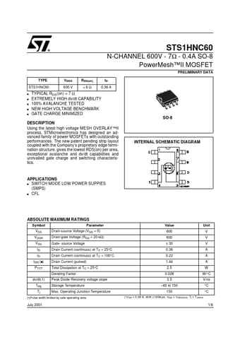  Datasheet Preview Page 1