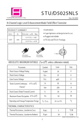  Datasheet Preview Page 1
