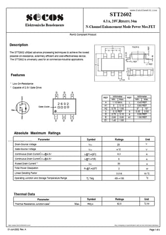  Datasheet Preview Page 1