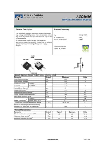  Datasheet Preview Page 1