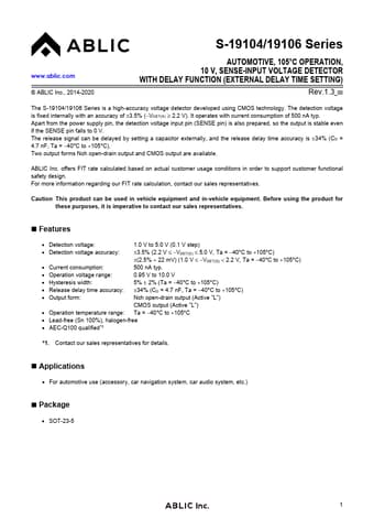  Datasheet Preview Page 1