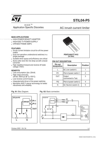  Datasheet Preview Page 1
