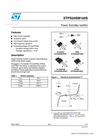  Datasheet Preview Page 1