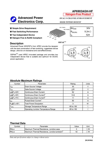 Datasheet Preview Page 1