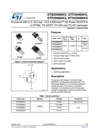  Datasheet Preview Page 1