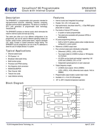  Datasheet Preview Page 1