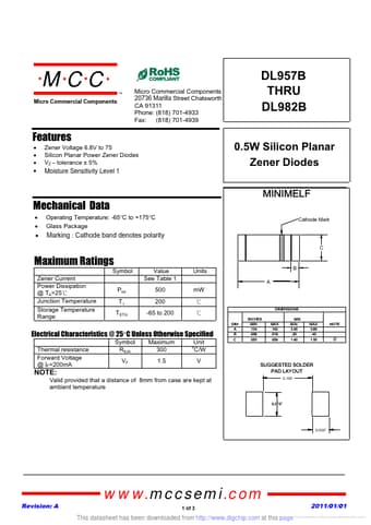  Datasheet Preview Page 1