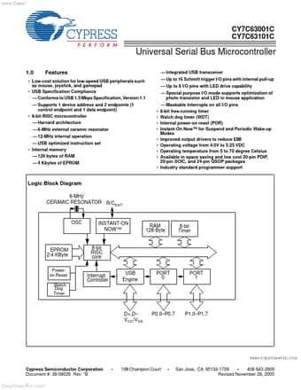  Datasheet Preview Page 1