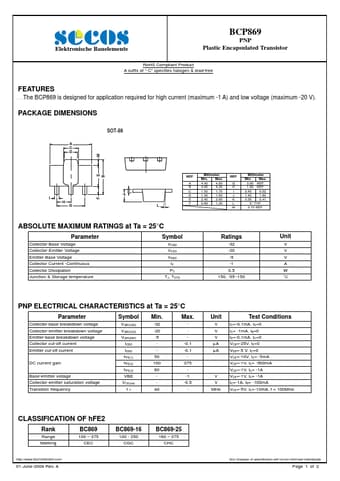  Datasheet Preview Page 1
