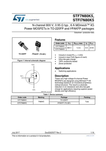  Datasheet Preview Page 1