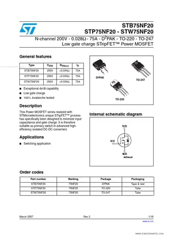  Datasheet Preview Page 1