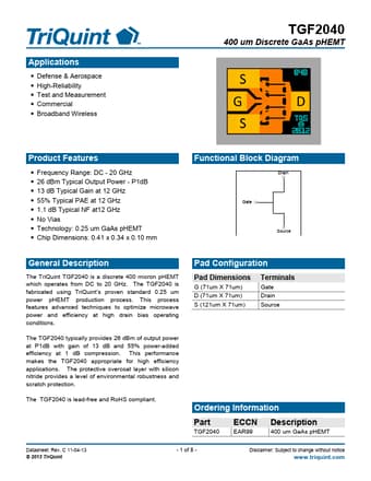  Datasheet Preview Page 1