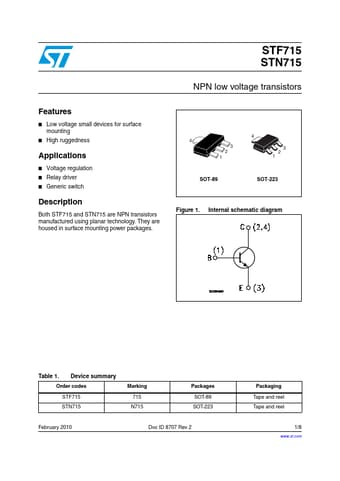  Datasheet Preview Page 1