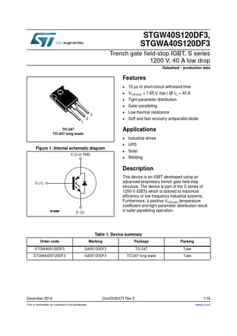 Datasheet Preview Page 1