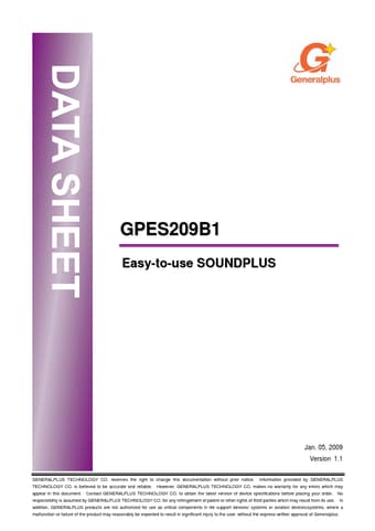  Datasheet Preview Page 1