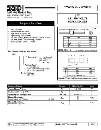  Datasheet Preview Page 1