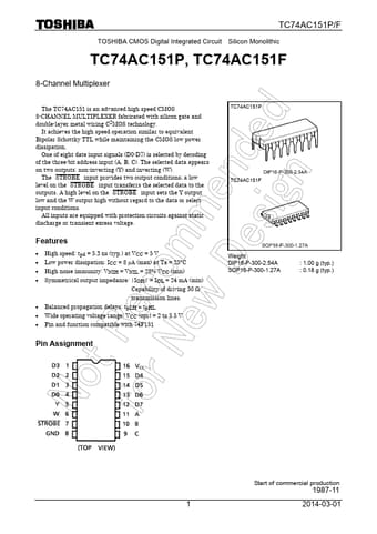  Datasheet Preview Page 1
