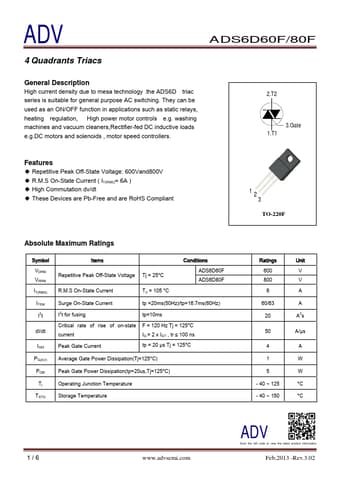  Datasheet Preview Page 1