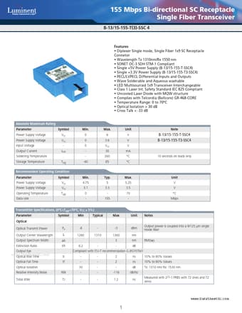  Datasheet Preview Page 1