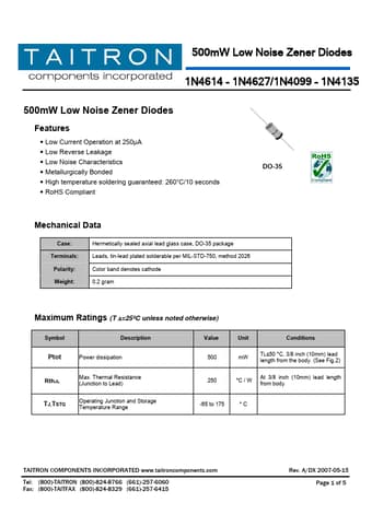  Datasheet Preview Page 1