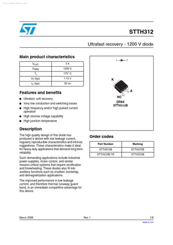  Datasheet Preview Page 1